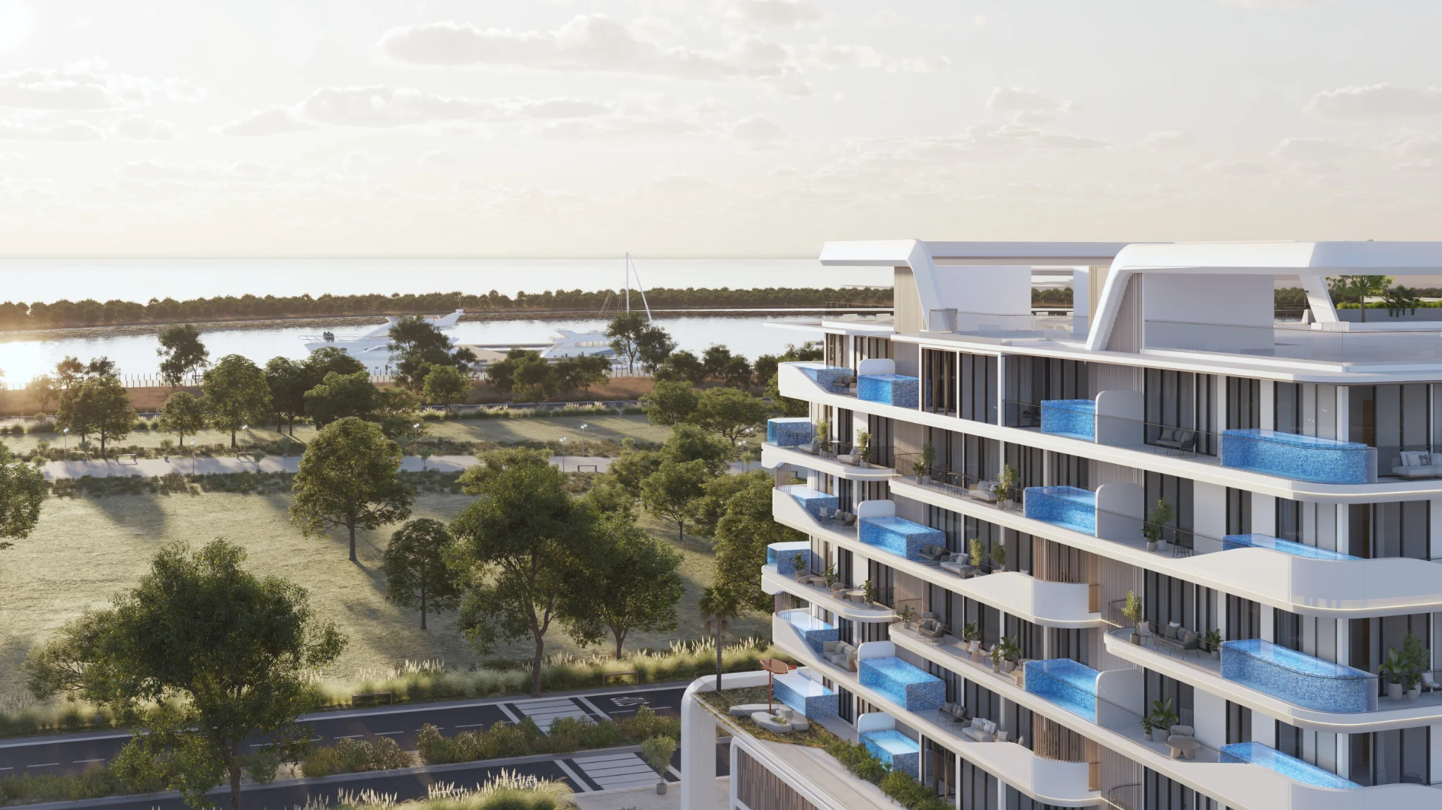 Exterior de Ocean Pearl by SD, proyecto de Samana en Dubai Islands: imagen 4 de 25