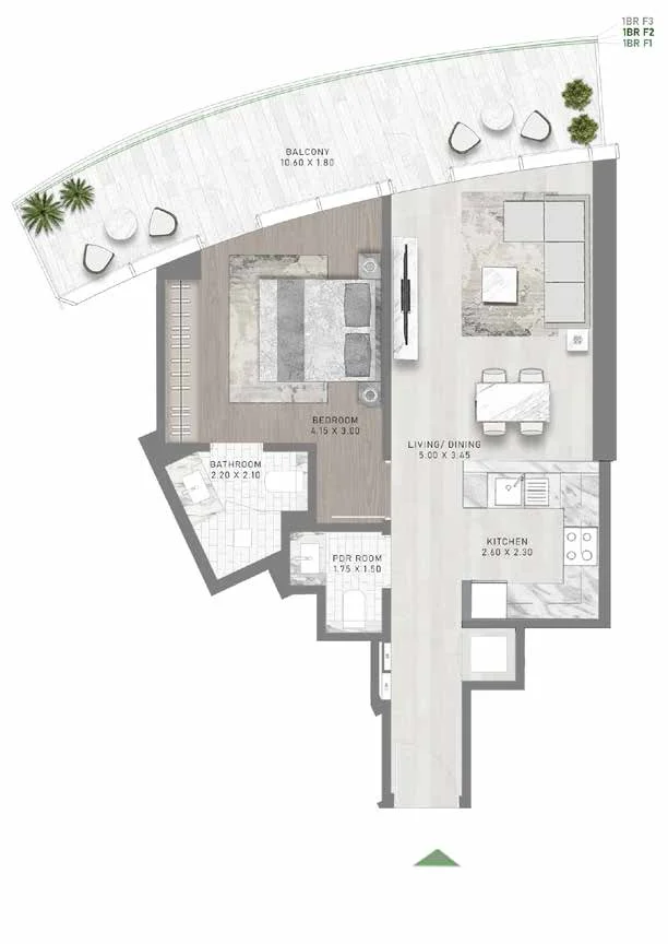 Plano: 1 dormitorio, CANAL CROWN de GRISOGONO