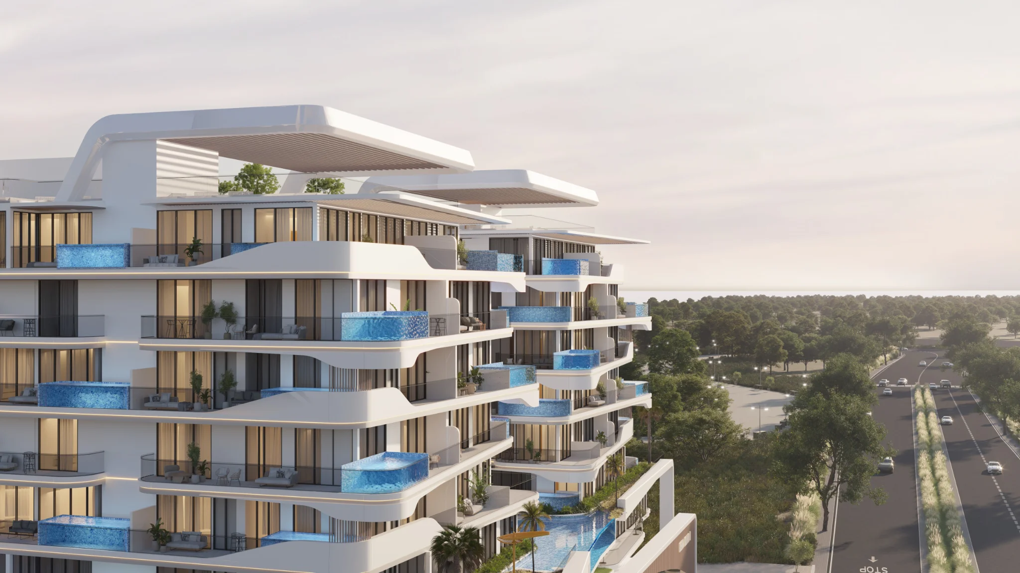 Exterior de Ocean Pearl by SD, proyecto de Samana en Dubai Islands: imagen 3 de 25