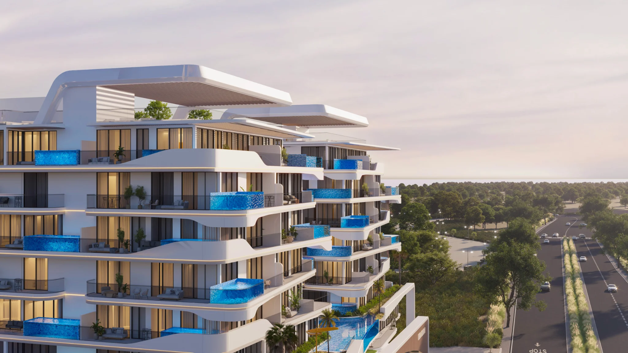 Exterior de Ocean Pearl by SD, proyecto de Samana en Dubai Islands: imagen 8 de 25