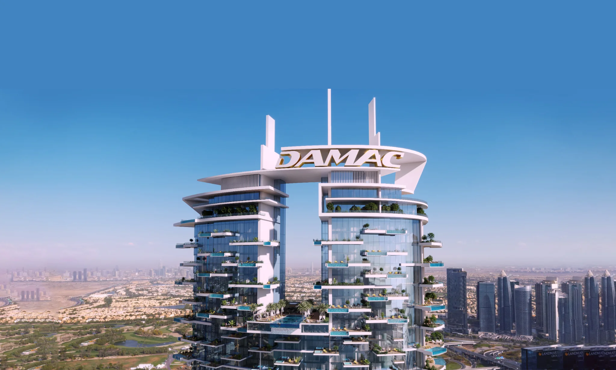 Exterior de Cavalli Tower, proyecto de DAMAC en Dubai Marina: imagen 8 de 12