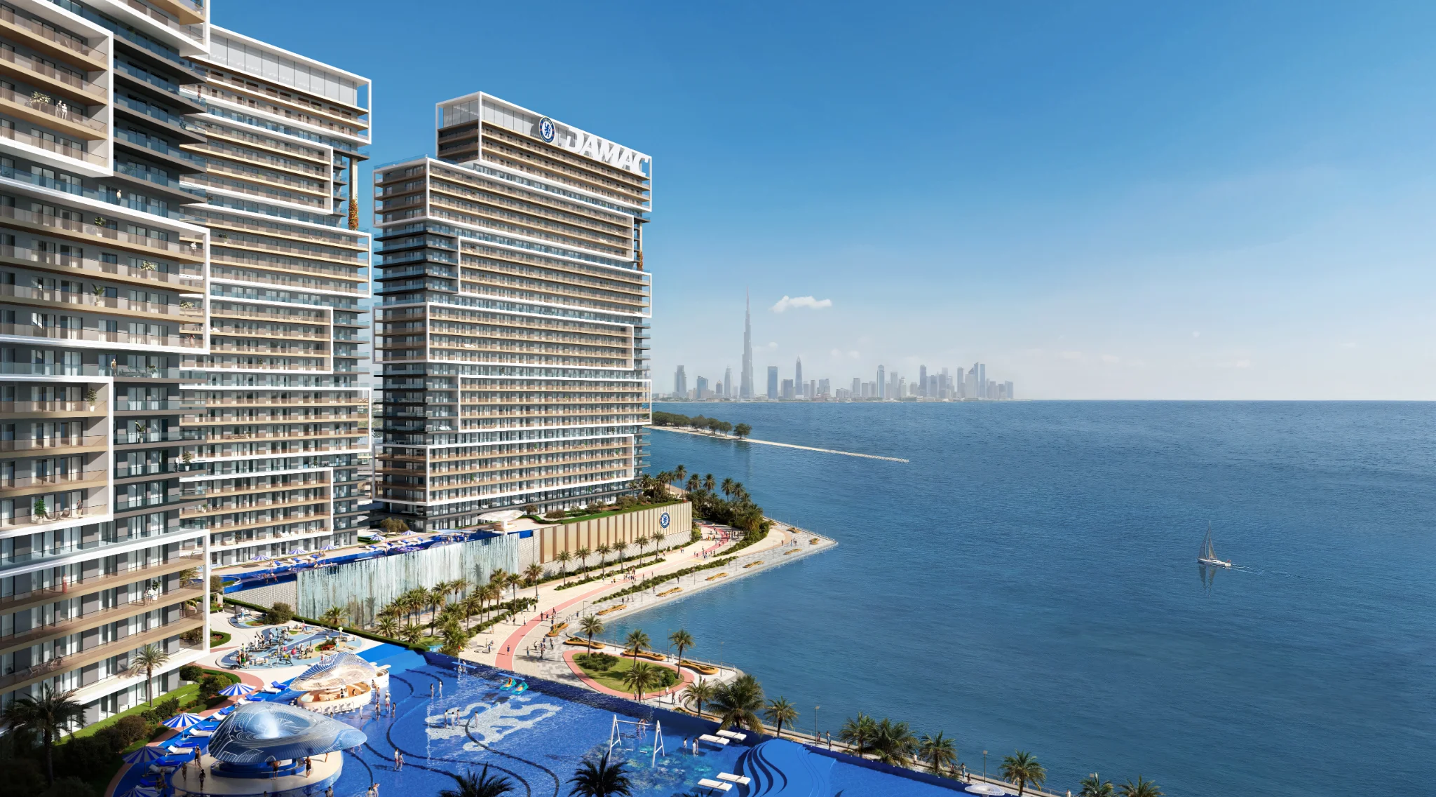 Exterior de Chelsea Residences By DAMAC, proyecto de DAMAC en Dubai Maritime City: imagen 2 de 14