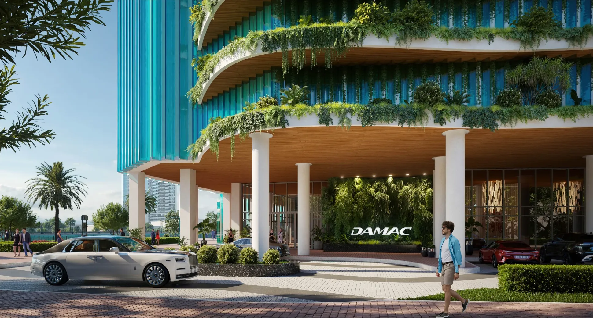Exterior de CHICK Tower, proyecto de DAMAC en Business Bay: imagen 6 de 15