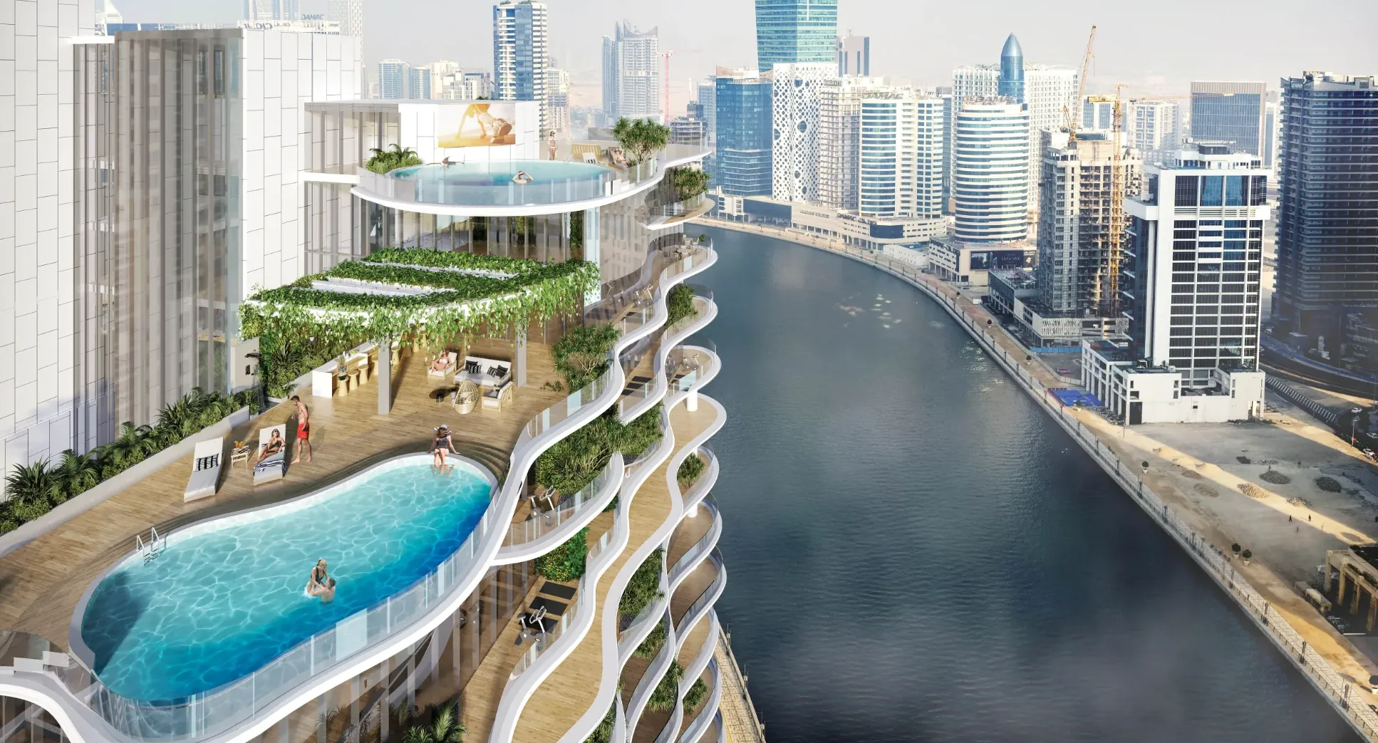 Exterior de CHICK Tower, proyecto de DAMAC en Business Bay: imagen 8 de 15