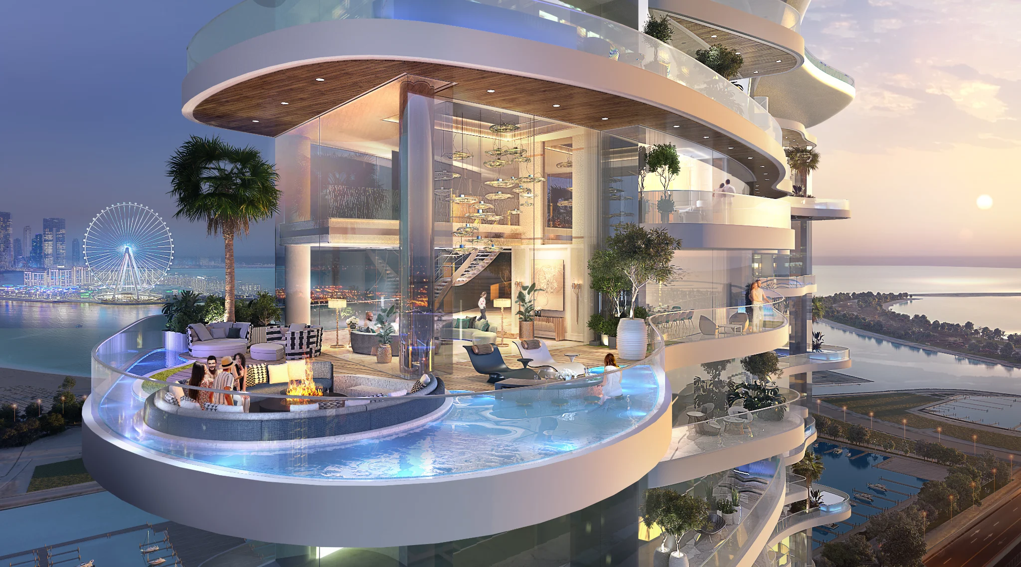 Exterior de DAMAC BAY BY CAVALLI, proyecto de DAMAC en Dubai Harbour: imagen 9 de 14