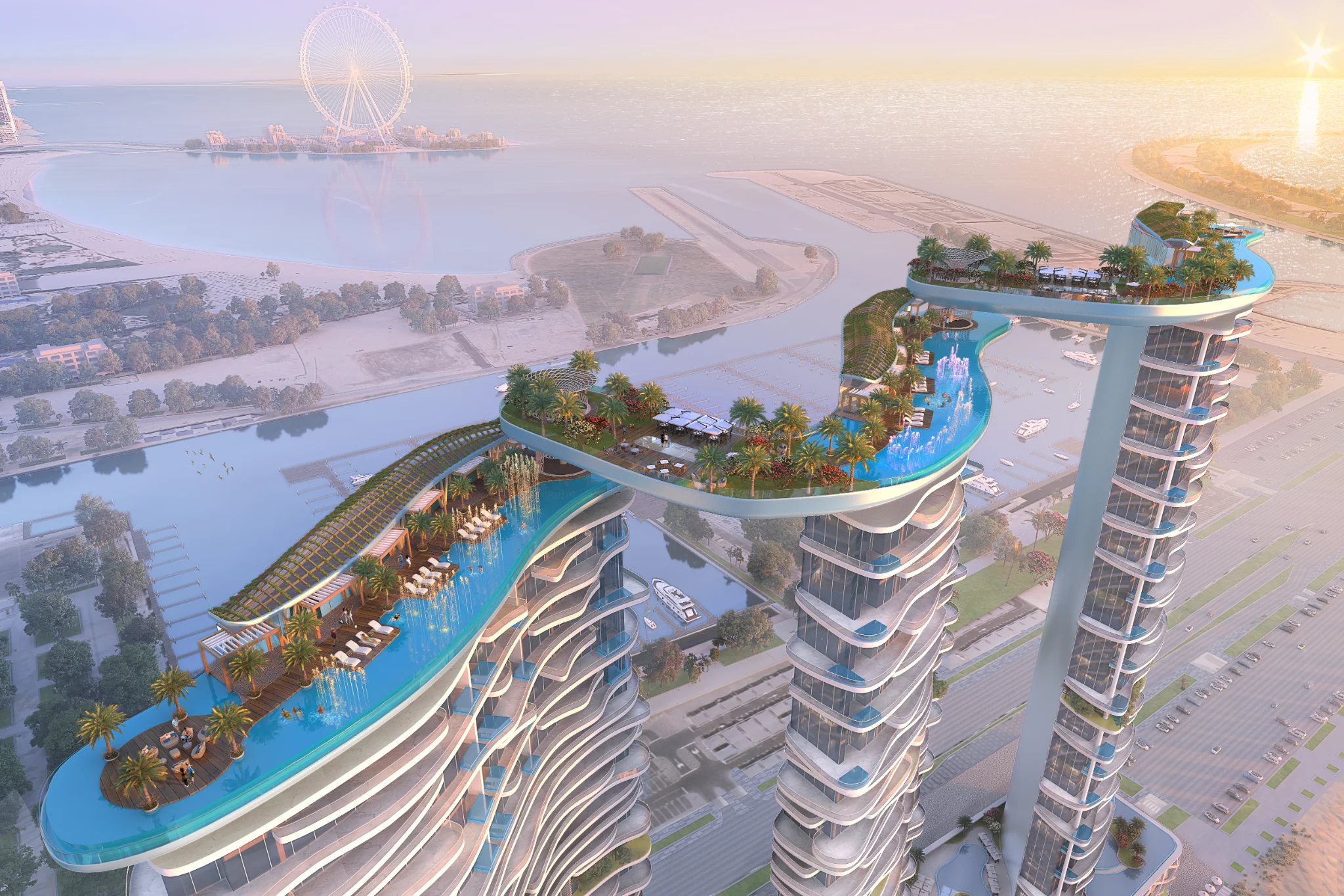 Exterior de DAMAC BAY BY CAVALLI, proyecto de DAMAC en Dubai Harbour: imagen 12 de 14