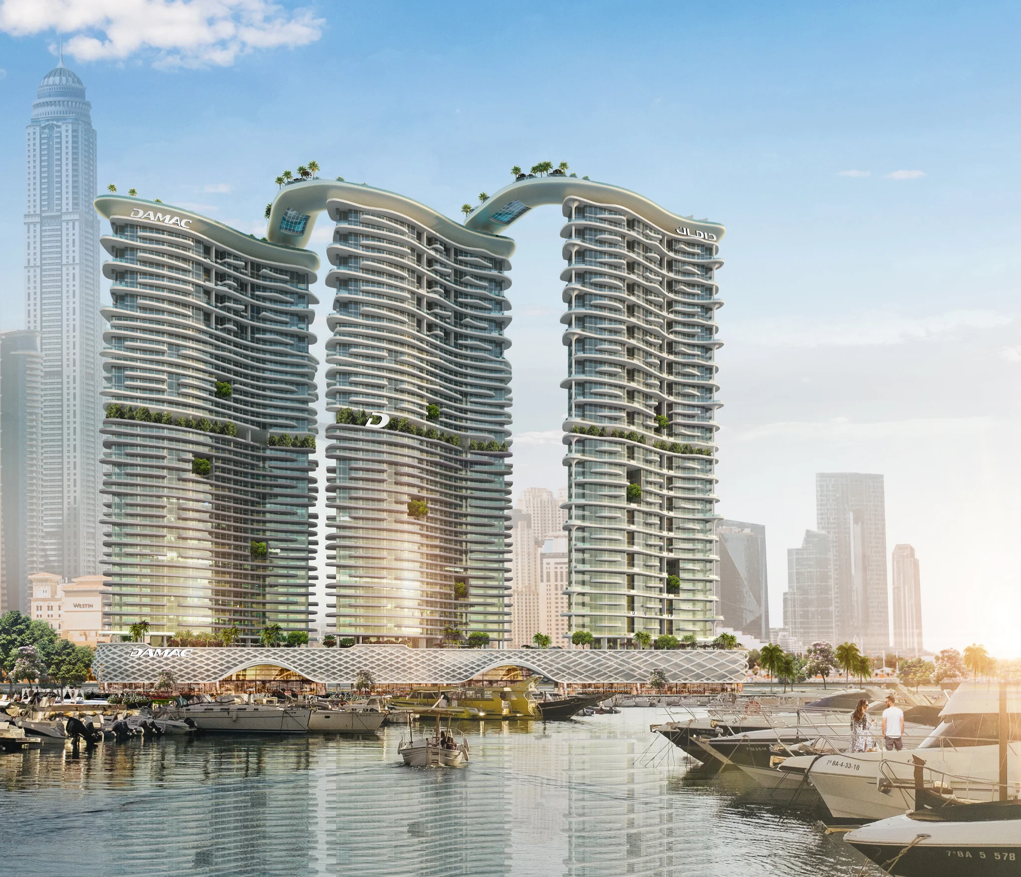 Exterior de DAMAC BAY BY CAVALLI, proyecto de DAMAC en Dubai Harbour: imagen 14 de 14
