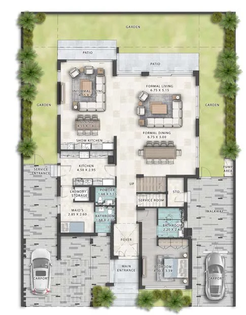Plano: Villa de 6 dormitorios, DAMAC Islands 2