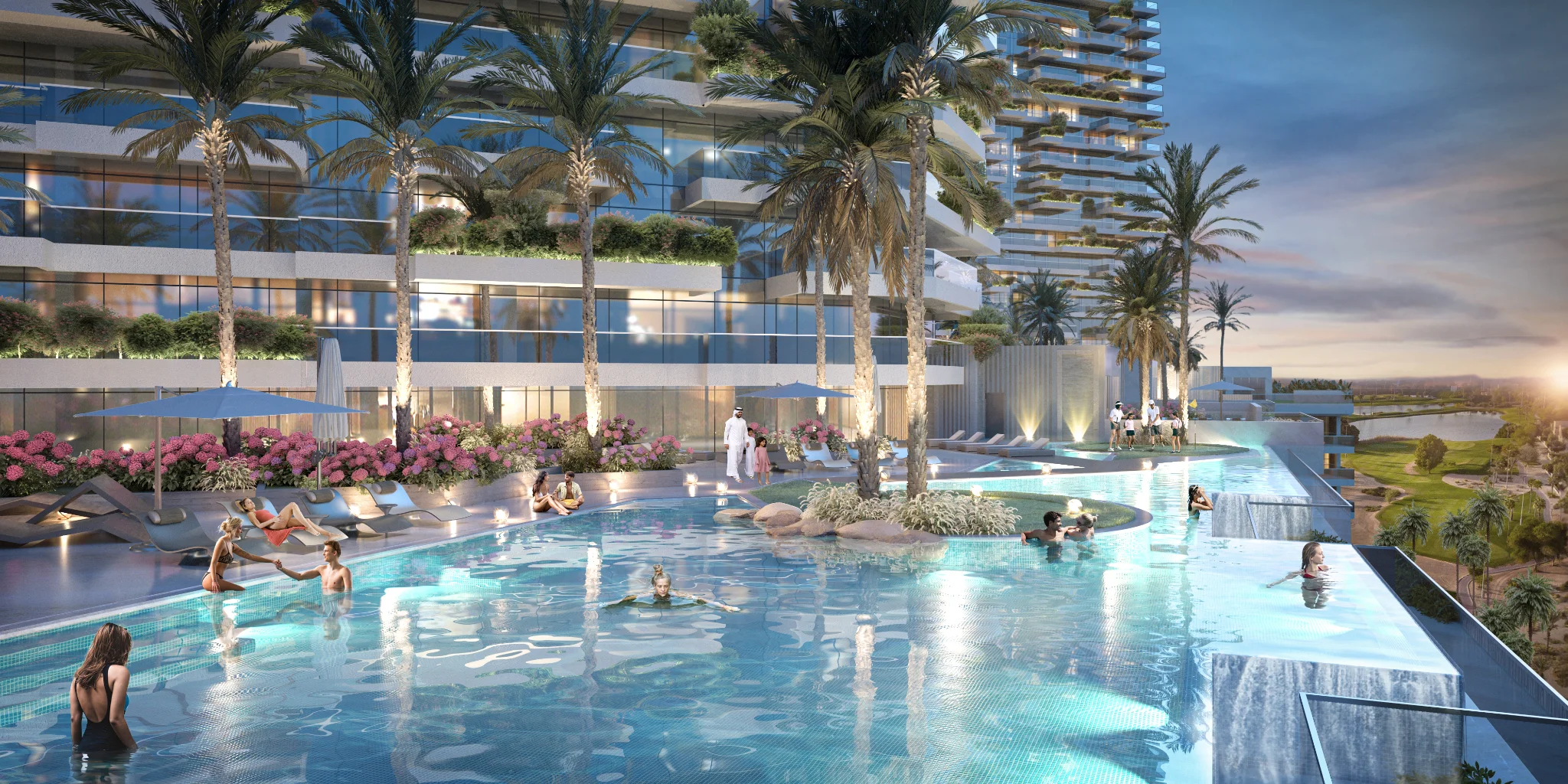 Exterior de Golf Greens, proyecto de DAMAC en Damac Hills: imagen 2 de 12