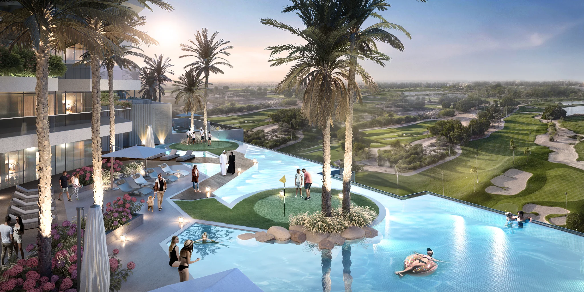 Exterior de Golf Greens, proyecto de DAMAC en Damac Hills: imagen 4 de 12