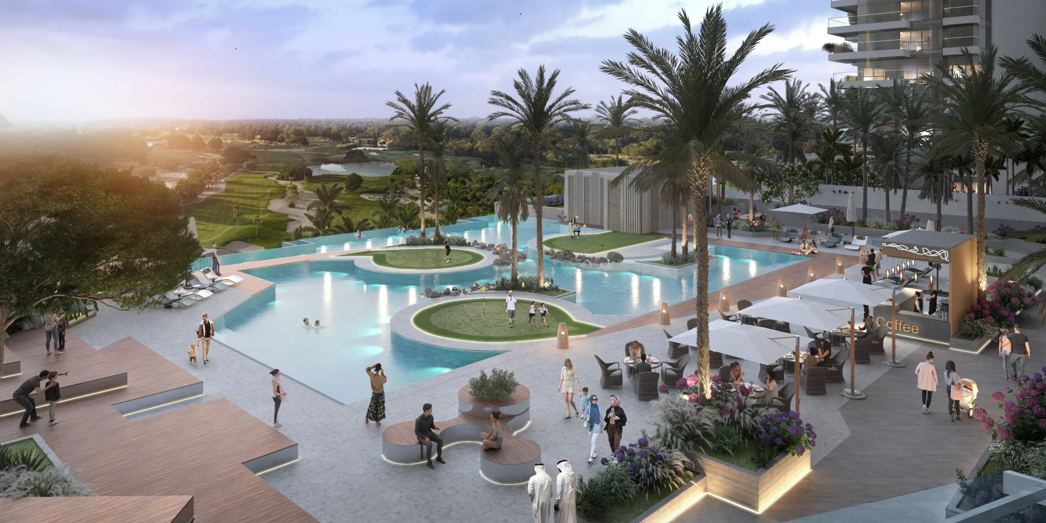 Exterior de Golf Greens, proyecto de DAMAC en Damac Hills: imagen 7 de 12
