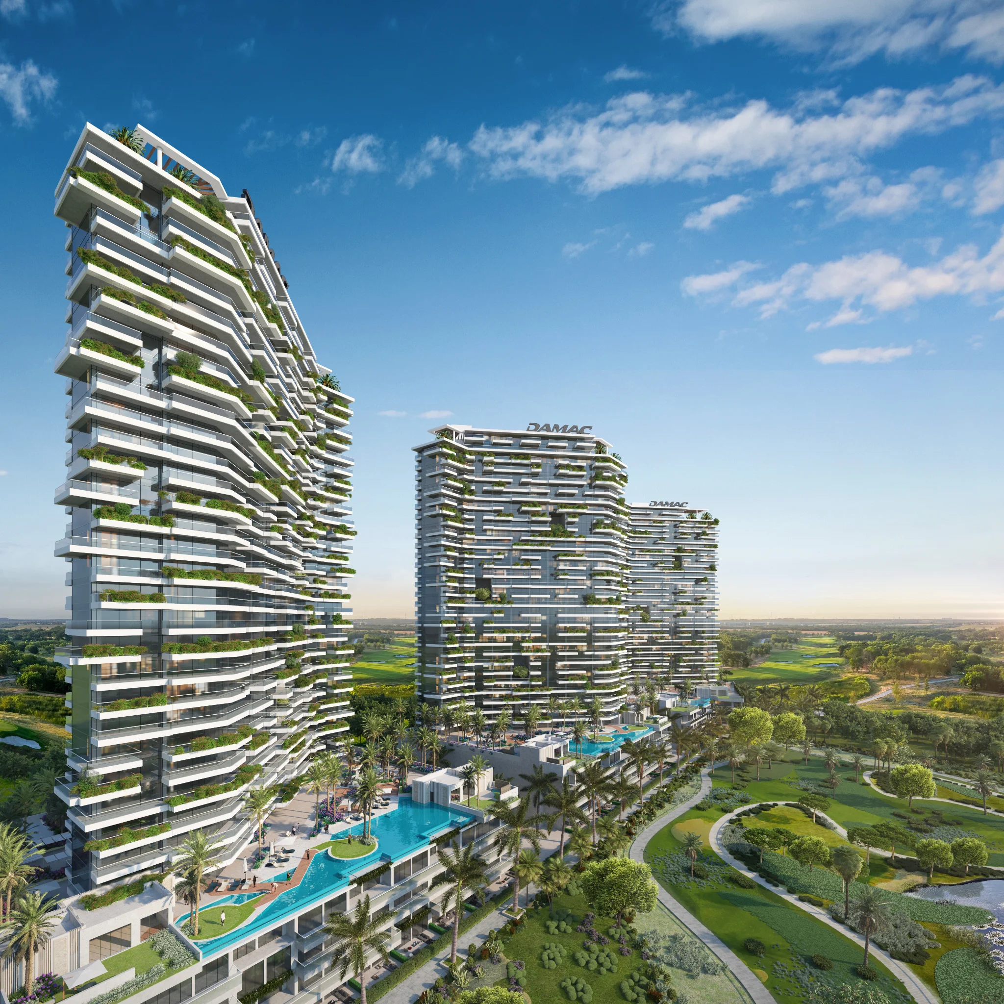 Exterior de Golf Greens, proyecto de DAMAC en Damac Hills: imagen 11 de 12