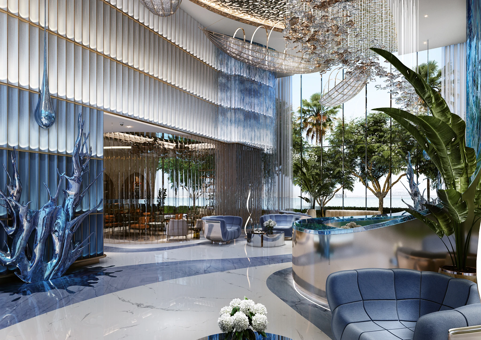 Exterior de Harbour Lights, proyecto de DAMAC en Dubai Maritime City: imagen 3 de 7