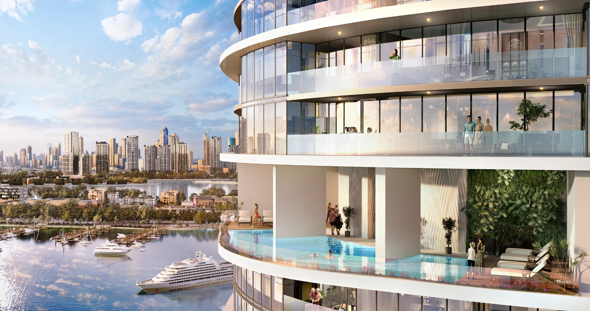 Exterior de Harbour Lights, proyecto de DAMAC en Dubai Maritime City: imagen 6 de 7