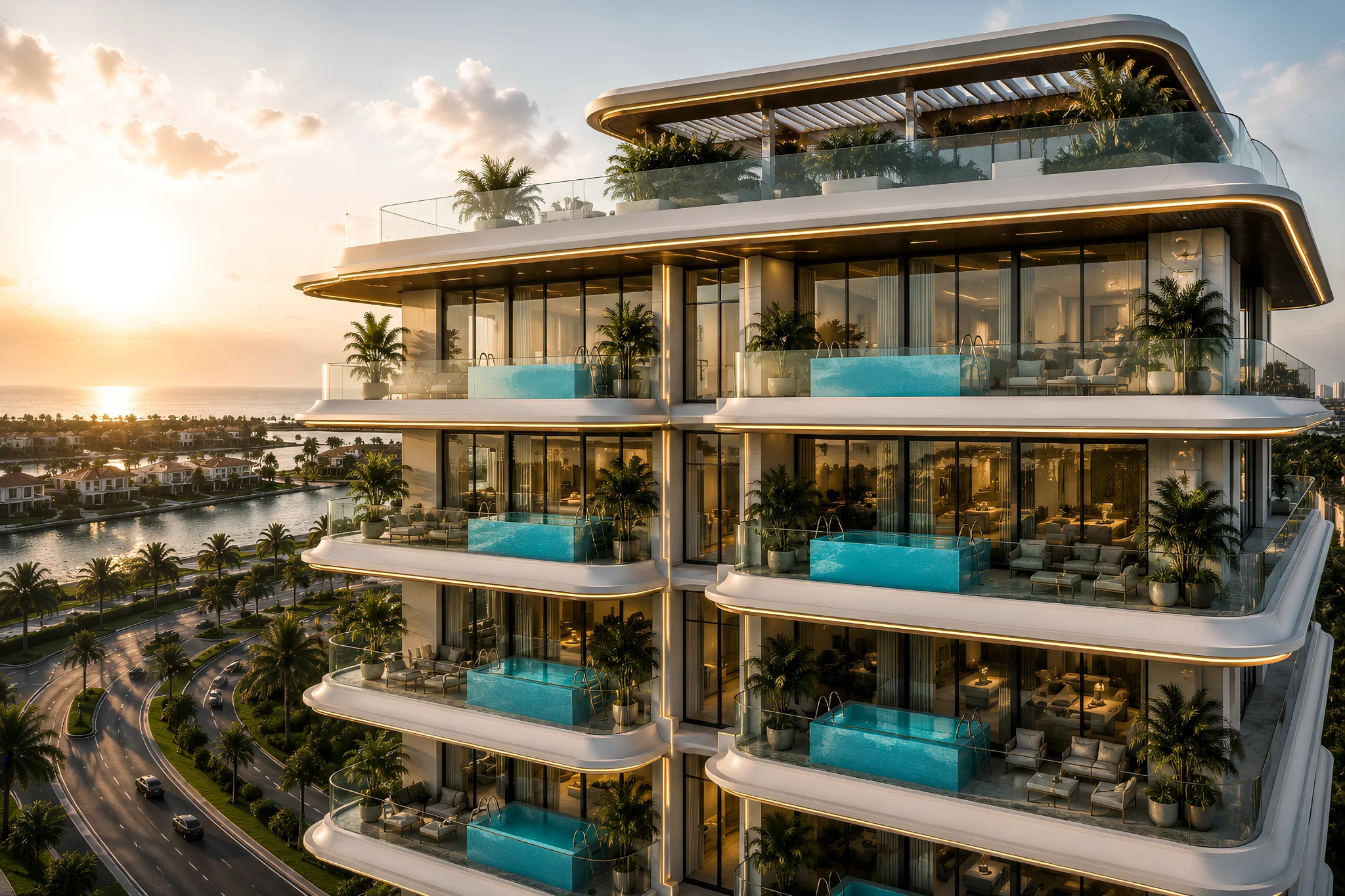 Exterior de Ocean Crest by SD, proyecto de Samana en Dubai Islands: imagen 6 de 7