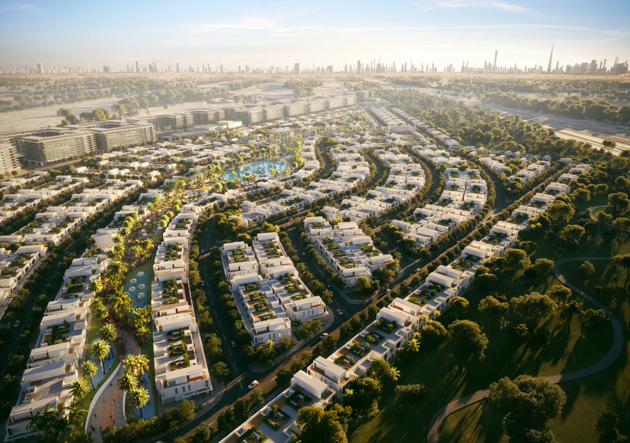 Exterior de Riverside Views - Azure 2, proyecto de DAMAC en Dubailand: imagen 3 de 16