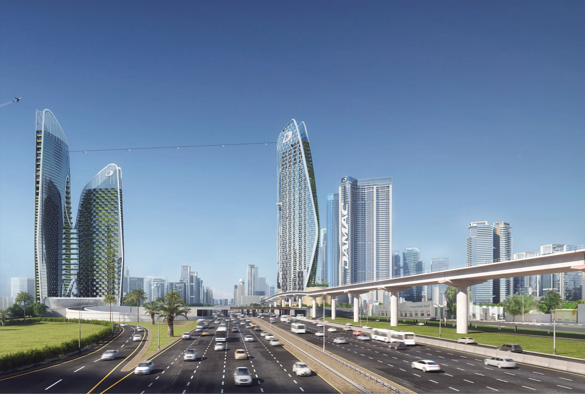 Exterior de Safa Two, proyecto de DAMAC en Business Bay: imagen 4 de 12