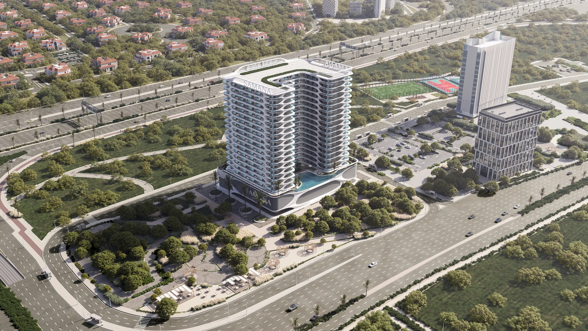 Exterior de SAMANA Boulevard Heights, proyecto de Samana en Dubailand: imagen 3 de 22