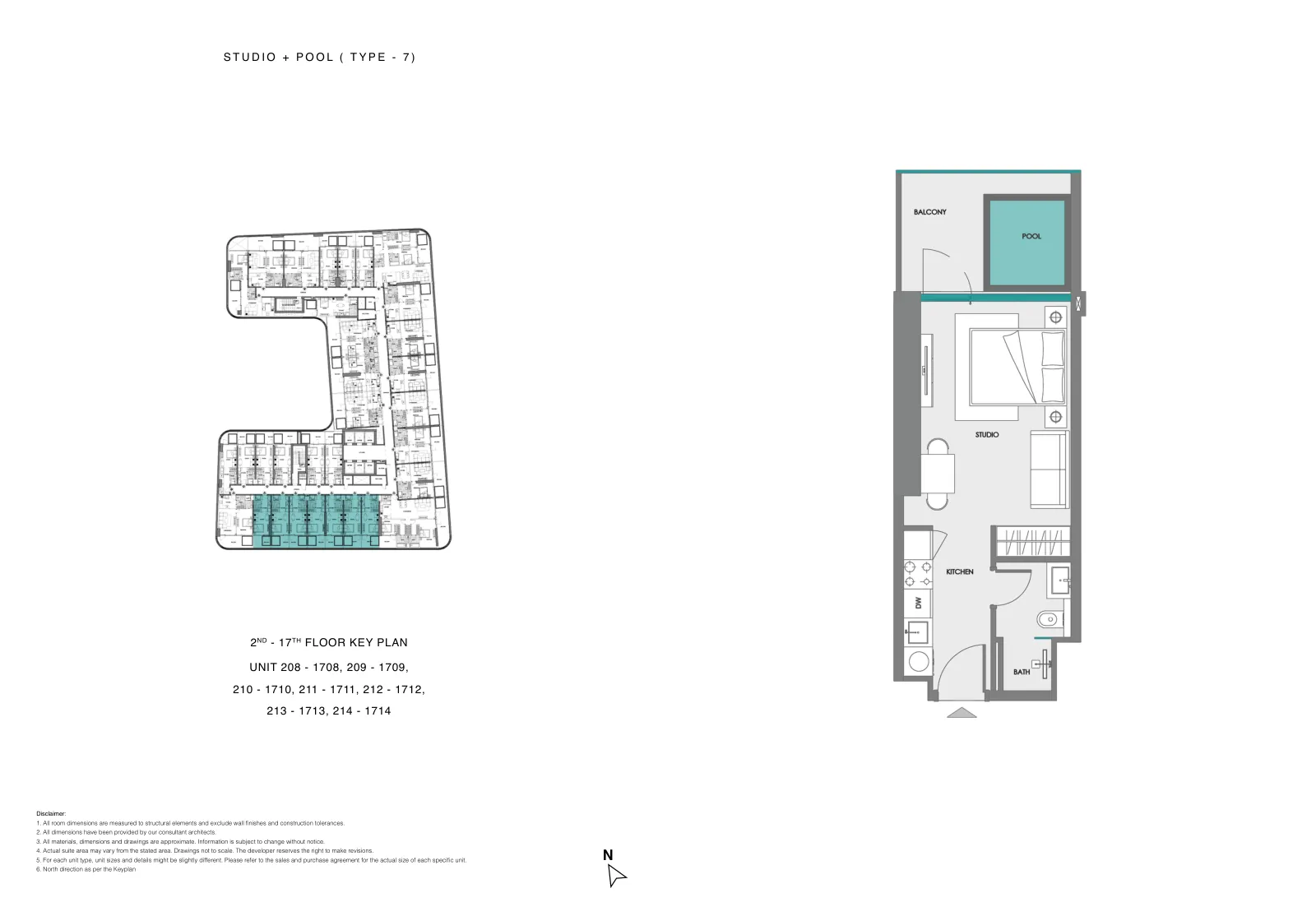 Plano: Estudio, SAMANA Boulevard Heights