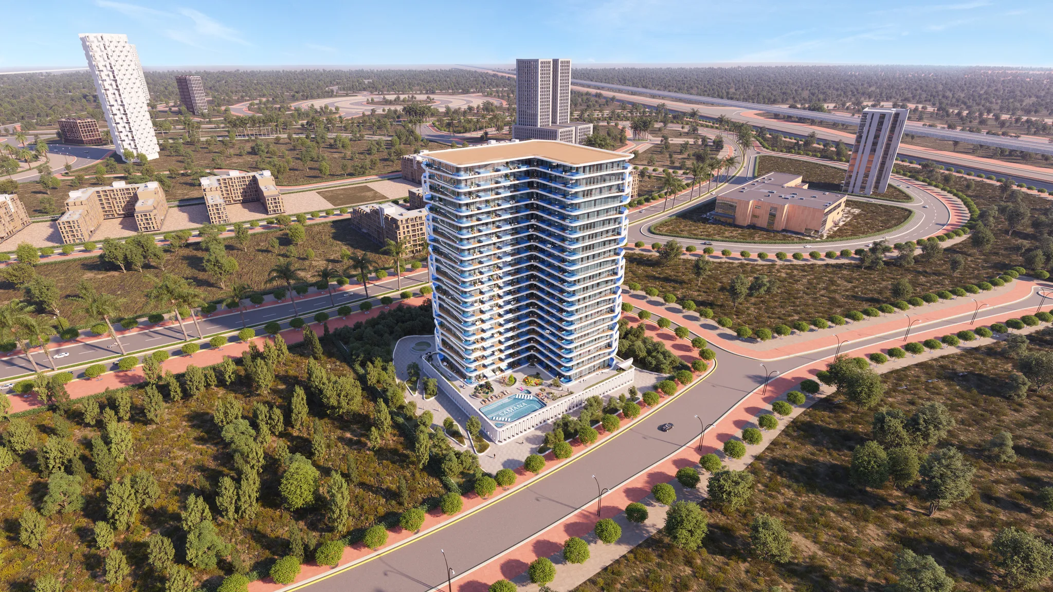 Exterior de SAMANA Ibiza, proyecto de Samana en Dubailand: imagen 2 de 17