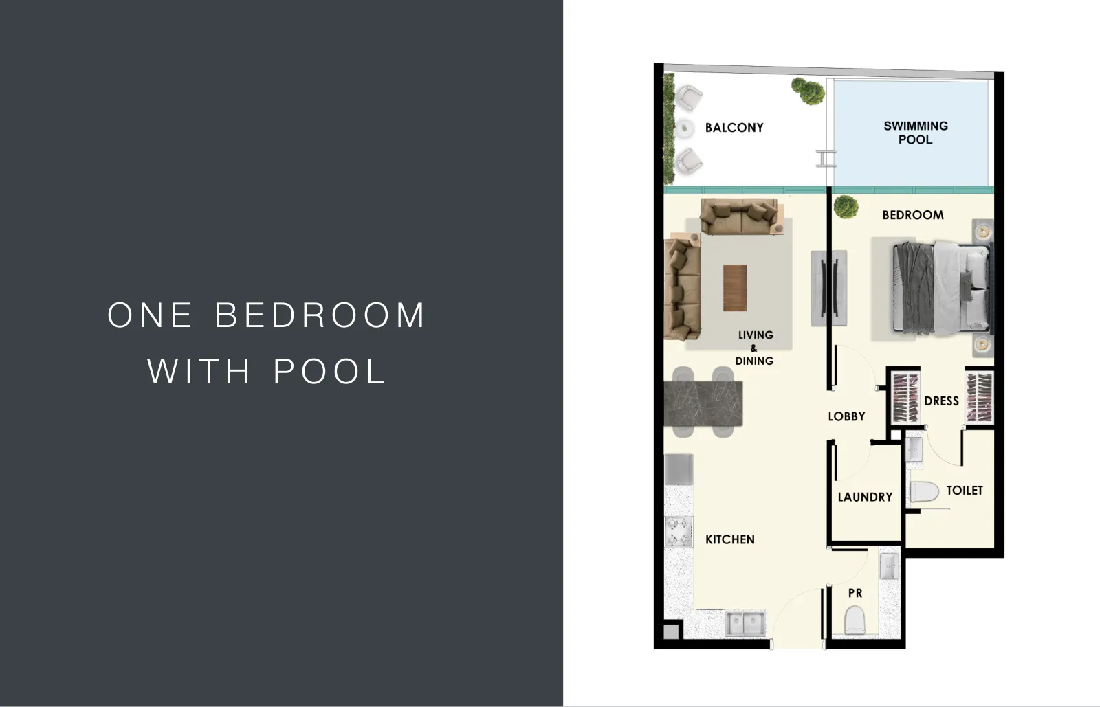 Plano: 1 dormitorio, SAMANA Ibiza