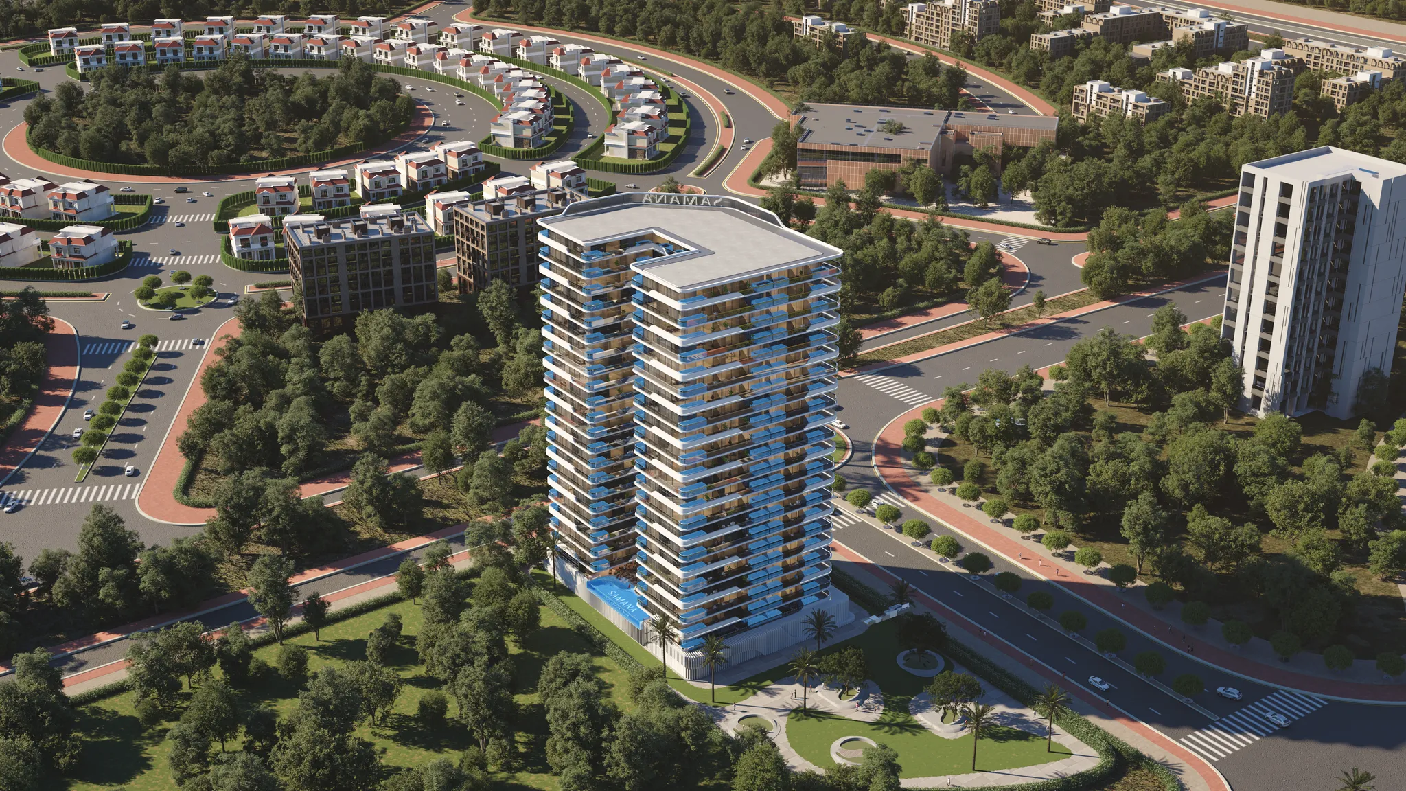 Exterior de SAMANA Parkville, proyecto de Samana en Dubailand: imagen 2 de 11