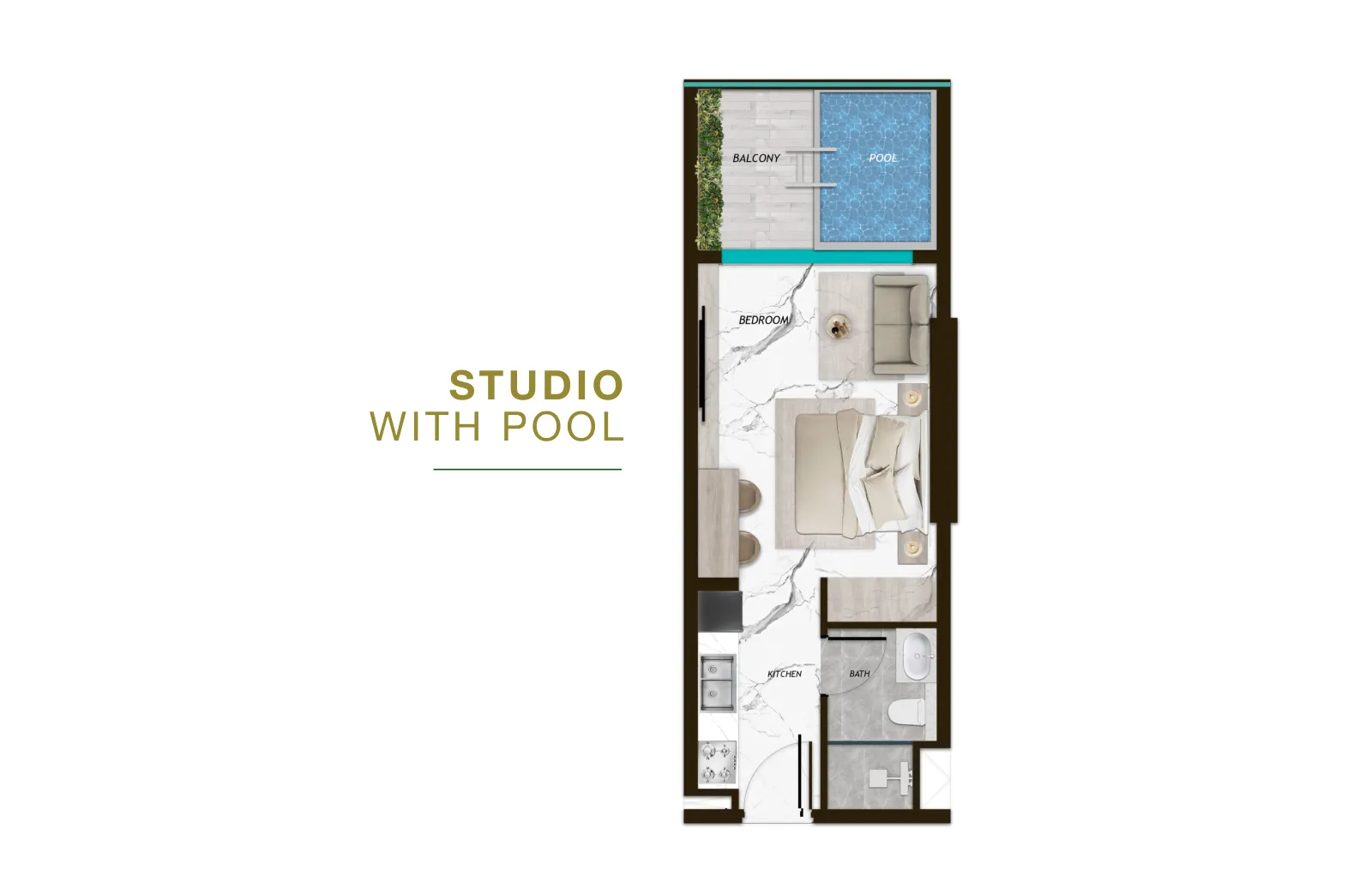 Plano: Estudio, SAMANA Parkville